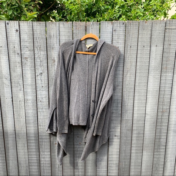 Roxy Grey Cardigan hooded Sz. Large - Picture 2 of 6